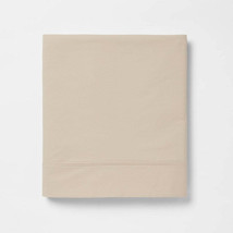 Threshold 300 Thread Count Ultra Soft Flat Sheet True Khaki, Queen - £12.86 GBP
