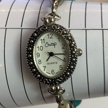 Ladies Swap Baad Charm Stainless Steel Watch WR Working New Battery - £16.96 GBP