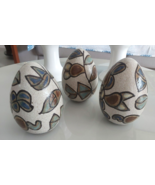 Set 03 eggs Francisco Brennand Brazilian Art. Ceramics with rich details... - £433.71 GBP