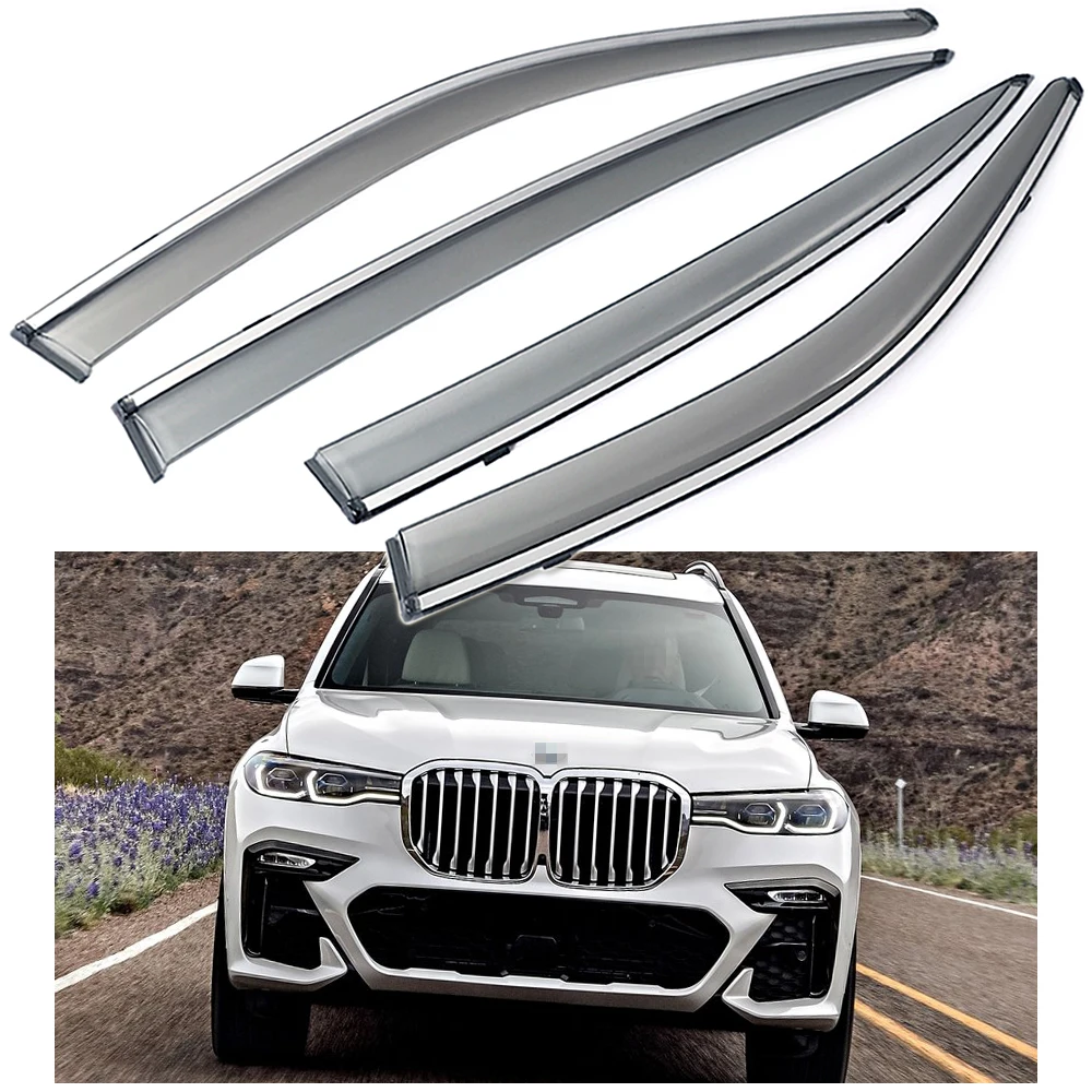 MOERTIFEI 4pcs Window s Vent Shade Deflector /Rain/Fog Guard for  X7 2019 2020 2 - £148.38 GBP