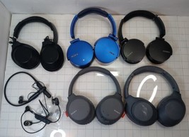 Sony Headphones Lot (7) - Bluetooth - PARTS OR REPAIR/BROKEN  - £158.18 GBP