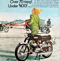 Harley Davidson Rapido 125 Advertisement 1968 Motorcycle Ephemera LGBinHD - £31.89 GBP