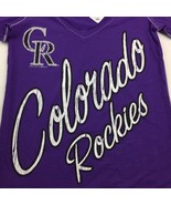 Campus Lifestyle Women&#39;s Colorado Rockies CR MLB Purple T-shirt Size Medium - £19.66 GBP