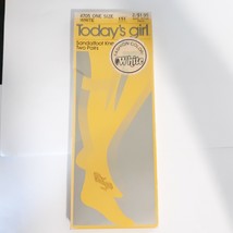 Todays Girl Knee highs One Size White Two Pairs Vintage - $17.82