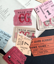 1952-53 USCG Academy Basketball Ticket Stub New London CT Paper Lot (11 pieces) - £23.56 GBP