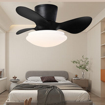 24&quot; Modern Ceiling Fan with Light and Remote,Low Profile Flush Mount Ceiling Fan - £80.50 GBP
