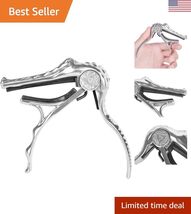 Pearl Chrome Alligator Capo with Steel Spring for Acoustic Guitar Perfor... - $33.25