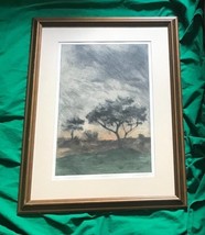 1989 Graphics Workshop Santa Fe Ron Pokrasso Solana View Trees Landscape Art Vtg - £175.85 GBP