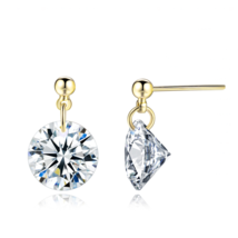 ZHOUYANG Drop Earring For Women Classic Complete Clear Cubic Zirconia  Rose Gold - £8.00 GBP