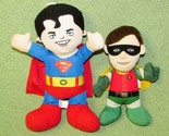 DC COMICS BUDDY PLUSH SUPER FRIENDS 10&quot; SUPERMAN 8&quot; JUSTICE LEAGUE ROBIN... - £8.55 GBP