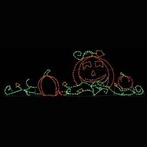 Large Halloween Pumpkin Patch Outdoor LED Lighted Decoration Steel Wireframe - £721.64 GBP