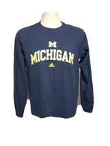 Adidas University of Michigan Adult Small Blue Long Sleeve TShirt - £15.24 GBP