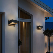 Exterior up and down Wall Mount Light, Modern Outdoor Porch LED Wall Sconce - £44.79 GBP