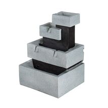 Gray &amp; Black 4-Tier Fountain: 13.6x15.7x22.4" - $290.99