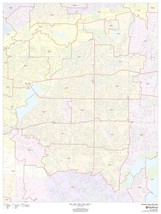 Arlington, Texas ZIP Codes Laminated Wall Map (MSH) - £153.52 GBP