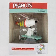 PEANUTS Hallmark Snoopy Christmas Tree Ornament on Sled 2021 New in Box - £13.32 GBP