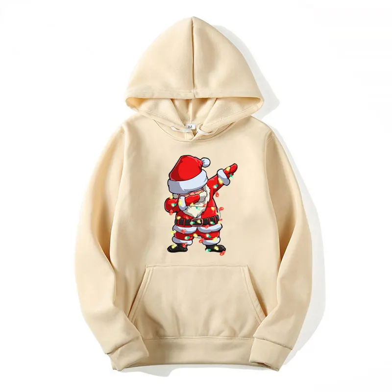Christmas Santa Solid Color Sudaderas de Hombre Polyester+Cotton Oversize Hooded - £103.43 GBP
