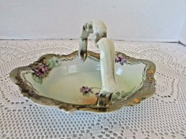 ROYAL VIENNA HANDLED BASKET PORCELAIN CROWN MARKING 6.75&quot; DECORATIVE - $167.87 MXN
