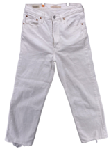 Levis Jeans Women Size 29  Ribcage Straight Ankle White Button Fly High Rise - £21.82 GBP
