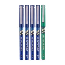 Pilot V7 Roller Ball Pen Pack of 5 ( 4 Blue , 1 Green ) - £23.99 GBP
