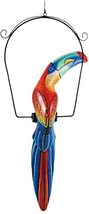 26" Inch Hand Painted Wooden Toucan Bird Hanging Statue RED Blue - $39.54