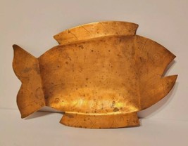 Vintage Fish Solid Copper Candy Bowl Dish Decor w/ Patina Rustic Primitive - £23.51 GBP