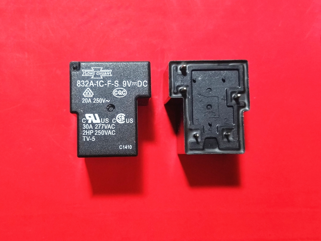 832A-1C-F-S, 9VDC Relay, SONG CHUAN Brand New!!