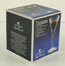 MODERN Barware TIZIANO 4PC Lot Stemware Crystal Liquor Glasses Luigi Bor... - $17.86