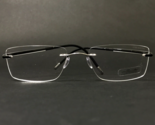 Silhouette Eyeglasses Frames 5318 Black Silver Rectangular Hingeless 55-... - $168.09