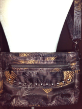 Lug RFID Crossbody Pacer Bag Black Gray Palm Leaf Fern Detachable Adj Lo... - $23.70