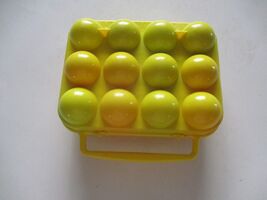 Dozen Egg Container Holder Portable Outdoor Egg Case w/1 doz. plastic eg... - $7.43