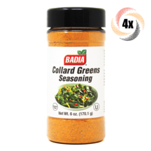 4x Shakers Badia Collard Greens Seasoning Fat & Gluten Free 6oz Fast Shipping! - $27.24