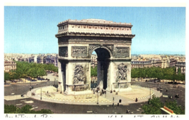 Kodachrome by Trans World Airlines Arc de Triomphe Paris Airplane Postcard - £7.78 GBP