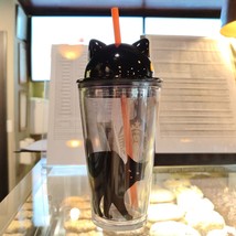 Starbucks &#39;&#39; Kitty Ears &#39;&#39; Black Cat Tumbler Cup 473ml 16 oz - £55.82 GBP