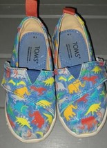 TOMS Tiny Alparagata Toddler Boy&#39;s Slip-On Shoe Dinosaur Print Size T8  ... - £7.12 GBP