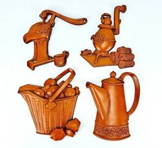 Vintage 1960&#39;S 4-PC Sexton Cast Metalware Kitchen Wall Decor Set - Made In Usa - £21.29 GBP