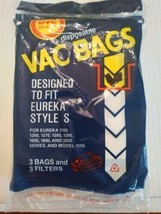 Eureka S -dvc brand - 3 Vacuum Bags 3 filters/pack - £4.78 GBP