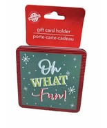 Christmas Gift Card Tin Holder4x4 Inches-Oh What Fun - $15.95 CAD