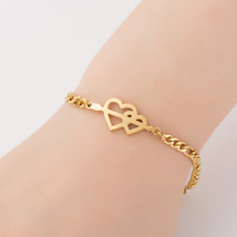 Elephant Butterfly Love Heart Charm bracelet for women stainless steel jewelry b - £10.06 GBP