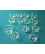 Punch Cups Set 13 Pcs Etched Cups Ladle Glass  Christmas Original - €67,51 EUR