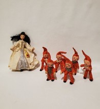 Vintage BAPS Edith Von Arps Snow White &amp; 6 Dwarfs Dolls Made In Germany READ - £116.43 GBP
