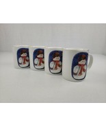 Elaine Thompson 1997 Snowman Christmas Holiday Coffee Mugs W/ Gold Rim S... - £13.41 GBP