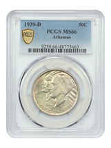 1939-D 50C Arkansas PCGS MS66 - $789.34