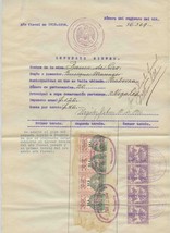  1913-14 Mexico Mining Tax Document Banco de Oro Gold Mine Sonora Revenue Stamps - £107.50 GBP
