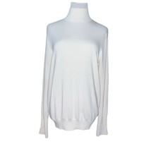 ZARA WOMEN CREAM HIGH NECK LIGHTWEIGHT SWEATER SIZE XL VISCOSE MINIMALIS... - $13.37