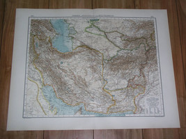1910 Original Antique Map Of Persia Iran Afghanistan Pakistan Turkestan - £21.96 GBP