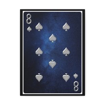 Eight Of Spades Space Background Playing Card Canvas Wall Art for Home D... - $85.49+