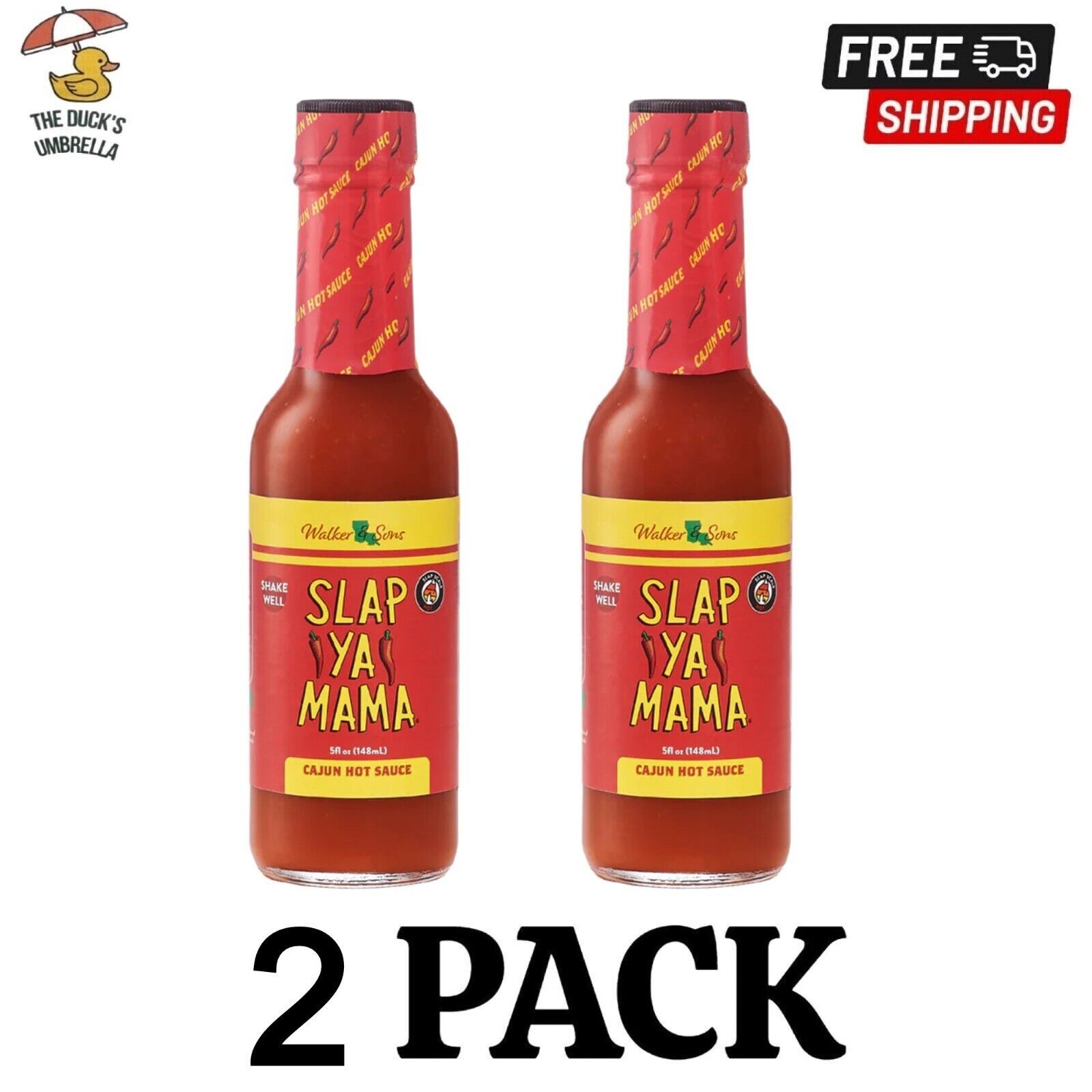 Slap Ya Mama Cajun Pepper Sauce  All Natural & Kosher - 5 oz - 2 Pack - $19.62