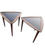 Mid Century Modern Arthur Umanoff Stacking Triangle Guitar Pick Table BL... - €304,12 EUR