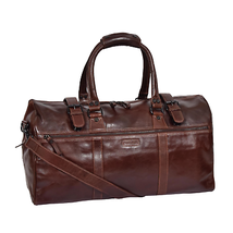 DR329 Brown Luxury Leather Holdall Travel Duffle Bag - £164.09 GBP